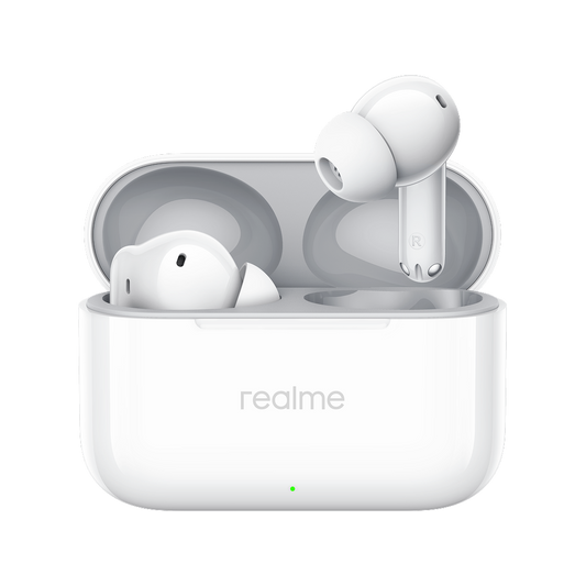 Écouteurs Bluetooth Realme Buds T200, TWS, ANC, MultiPoint, Blanc
