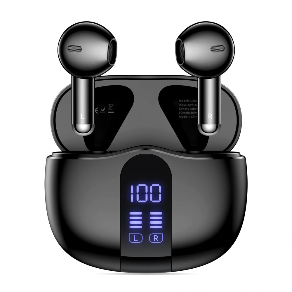 Handsfree Bluetooth Tech-Protect Ultraboost Core G2, TWS, Zwart