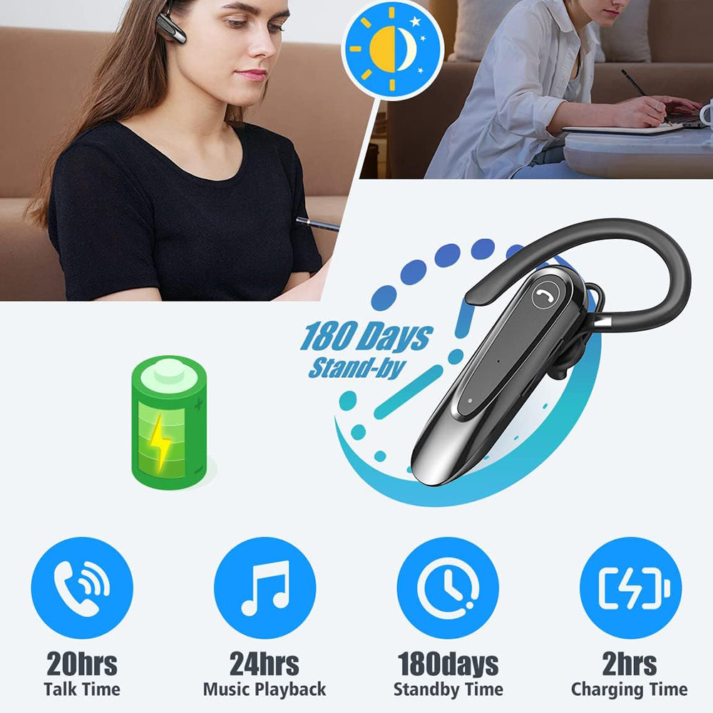Kit mains libres Bluetooth Techsuit CB2 AirTalk, A2DP, Noir