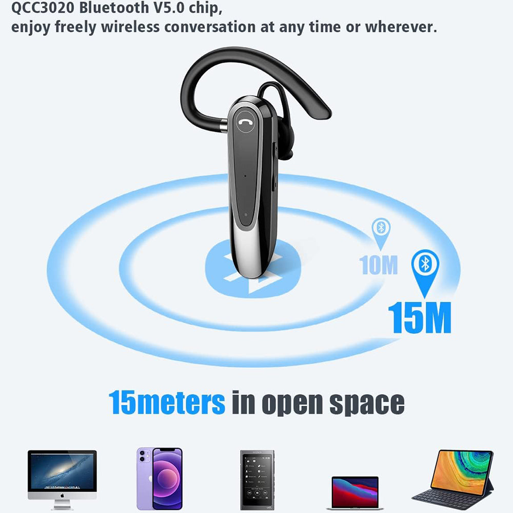 Kit mains libres Bluetooth Techsuit CB2 AirTalk, A2DP, Noir