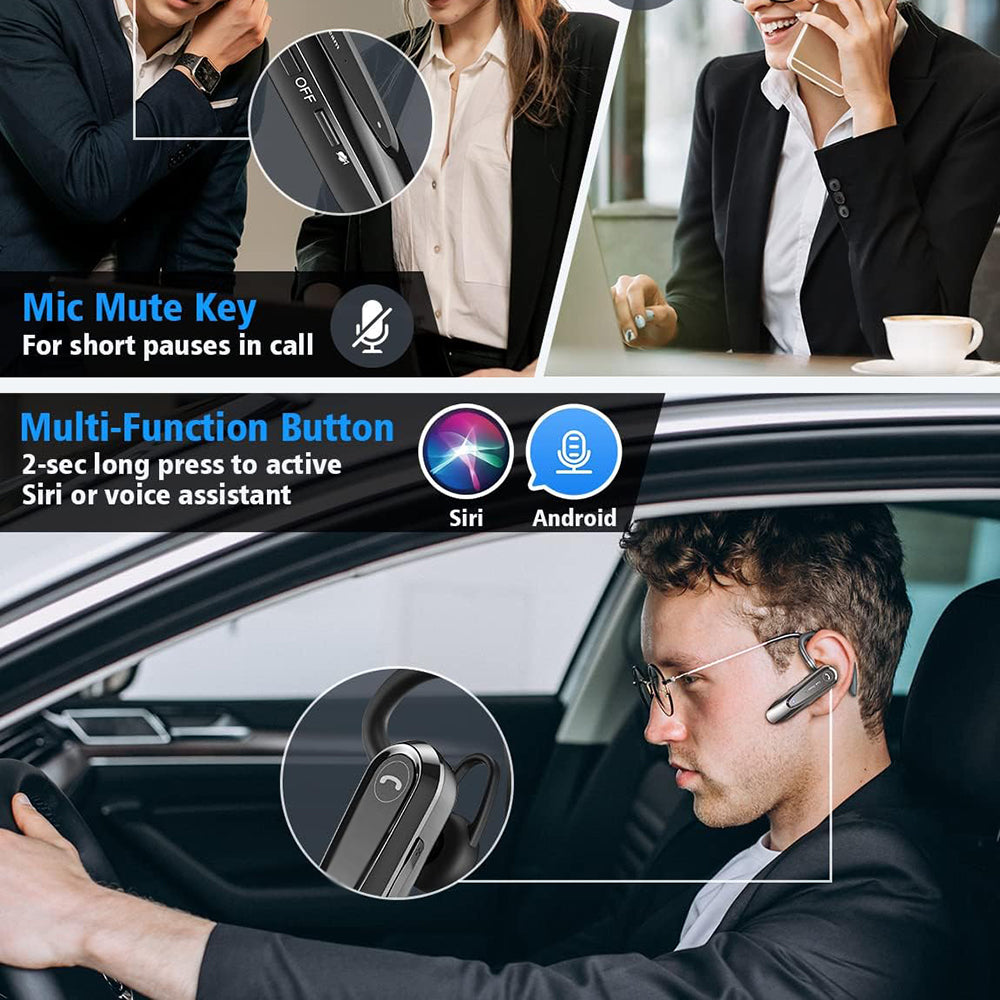 Kit mains libres Bluetooth Techsuit CB2 AirTalk, A2DP, Noir