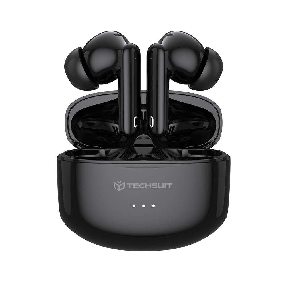 Handsfree Bluetooth Techsuit CW1 Audira Pro, TWS, ANC, Schwarz