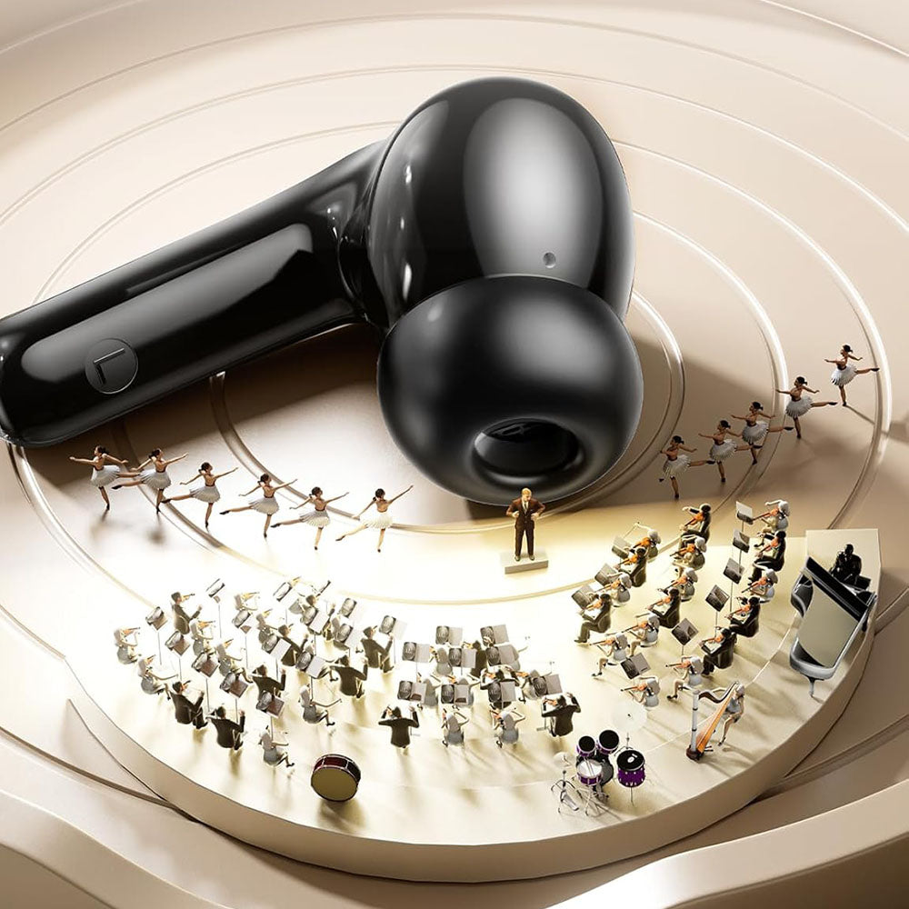 Kit mains libres Bluetooth Techsuit CW3 WaveBeat 100, TWS, ANC, Noir