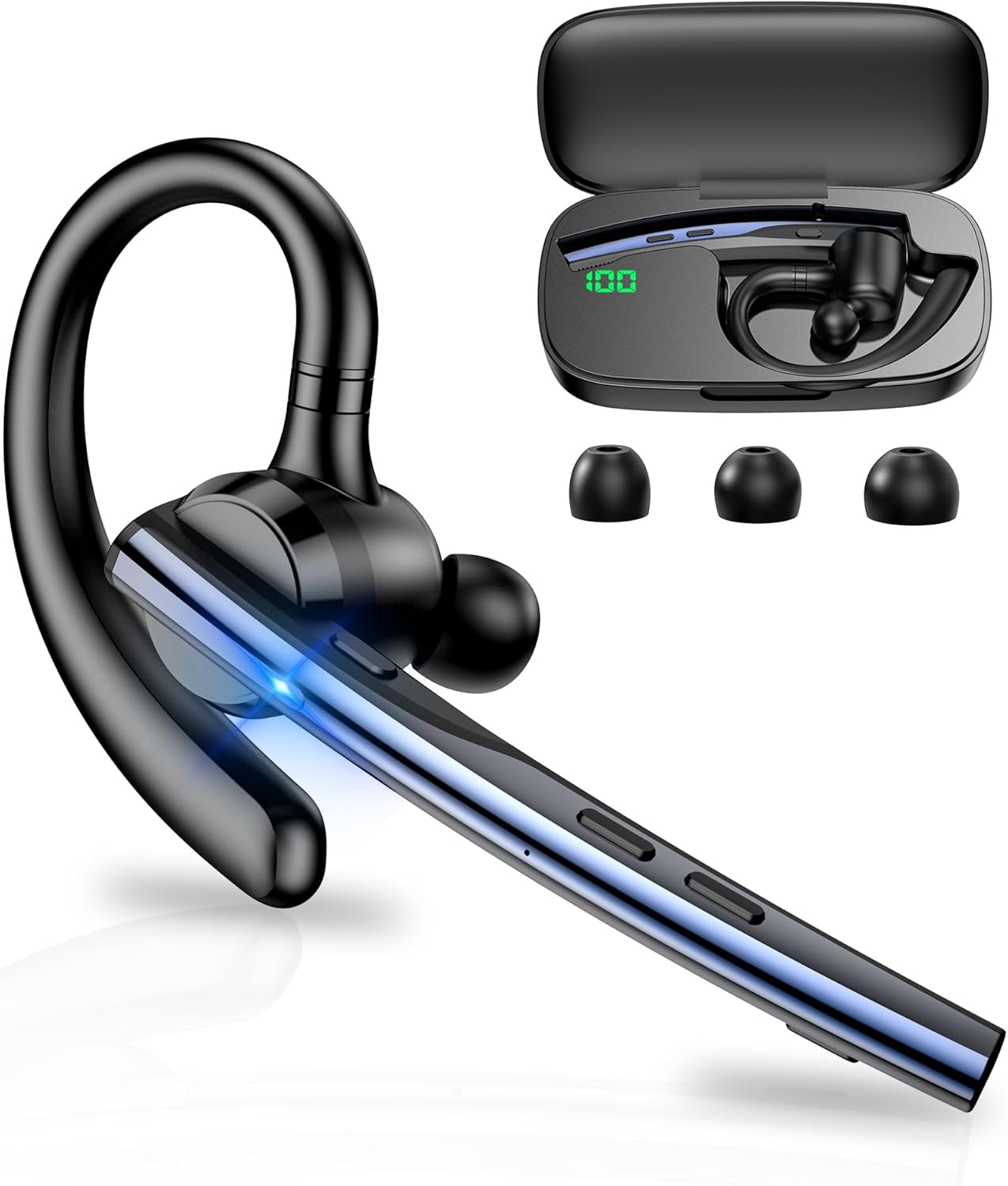 Kit mains libres Bluetooth Techsuit Vocelis Pro CB4, A2DP, Bleu