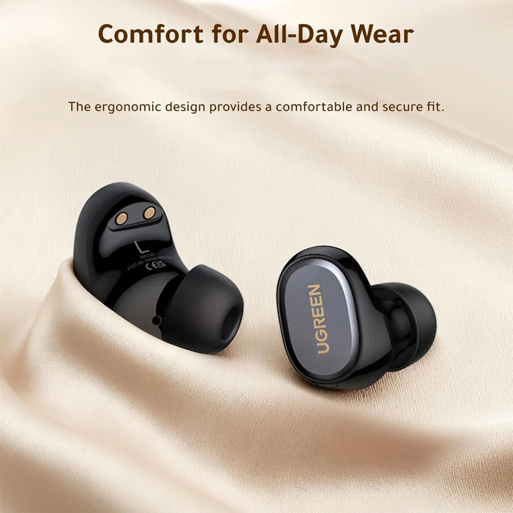 Handsfree Bluetooth UGREEN Dots (75628), TWS, MultiPoint, Zwart