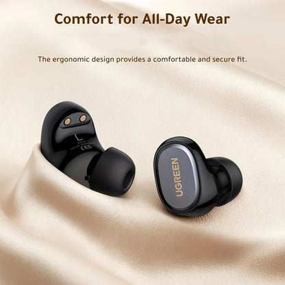 Handsfree Bluetooth UGREEN Dots (75628), TWS, MultiPoint, Zwart