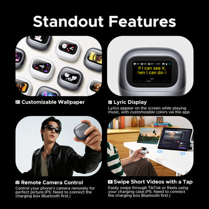 Handsfree Bluetooth UGREEN HiTune H6 Magic WS216 (65386), TWS, ANC, MultiPoint, Wit