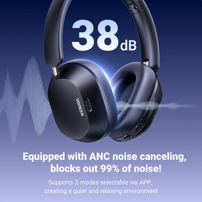 Handsfree Bluetooth UGREEN HiTune Max5C HP203, A2DP, ANC, Blauw