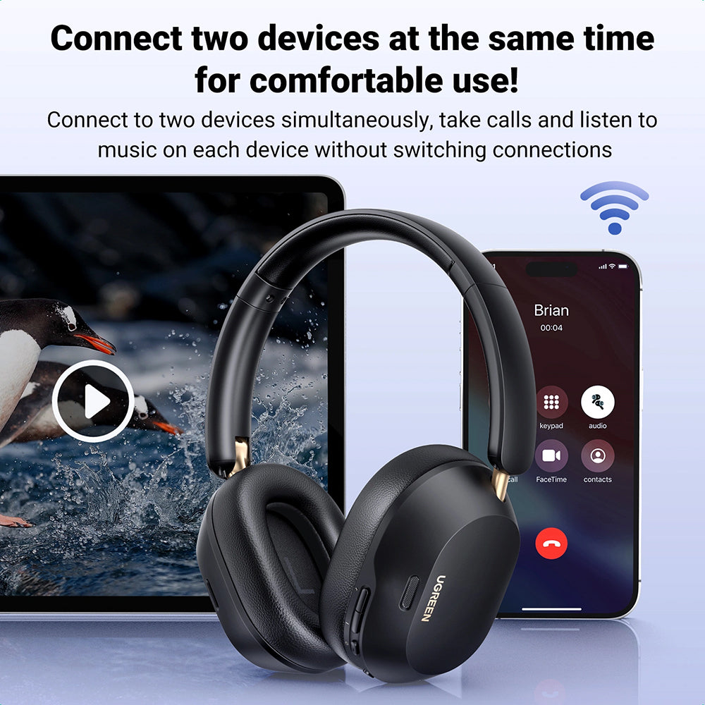 Handsfree Bluetooth UGREEN HiTune Max5C HP203, A2DP, ANC, Blauw