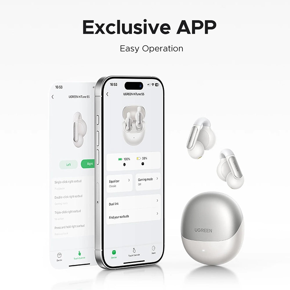 Handsfree Bluetooth UGREEN HiTune S5 True WS210, TWS, Wit