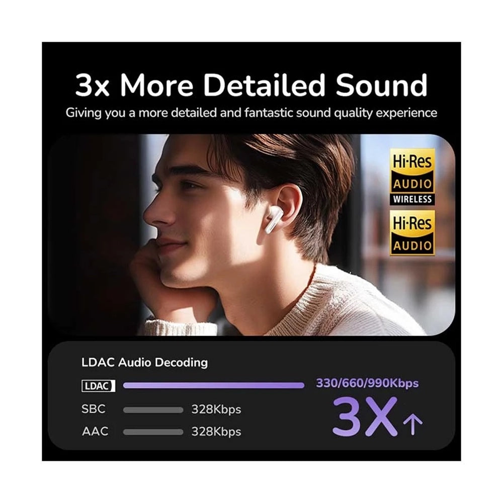 Handsfree Bluetooth UGREEN HiTune T6 Magic WS211, TWS, ANC, MultiPoint, Weiß