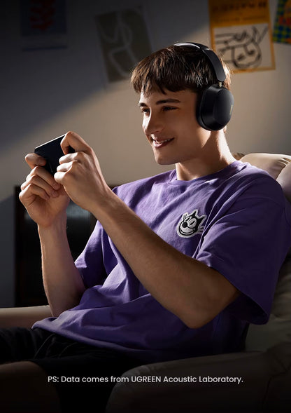 Handsfree Bluetooth UGREEN HiTune Max5C HP203, A2DP, ANC, Zwart