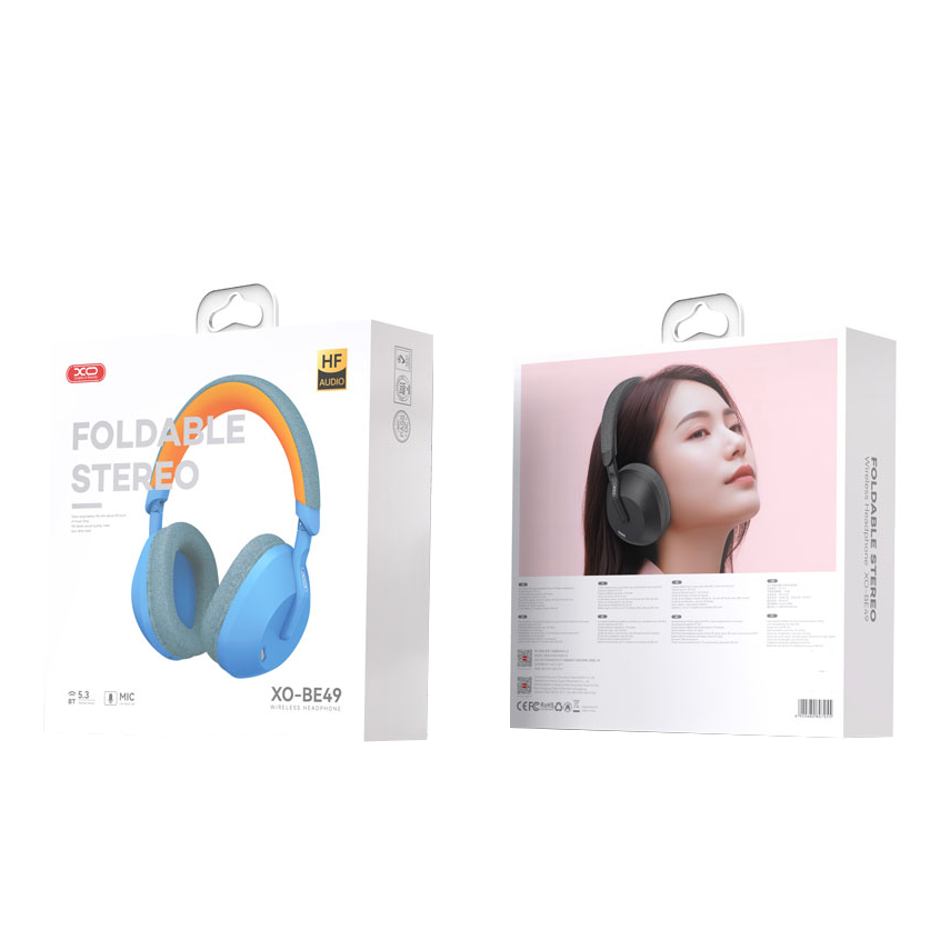 Handsfree Bluetooth XO Design BE49 Qiyue, A2DP, ANC, Blauw