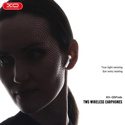 Handsfree Bluetooth XO Design Q5 Pods, TWS, Weiß
