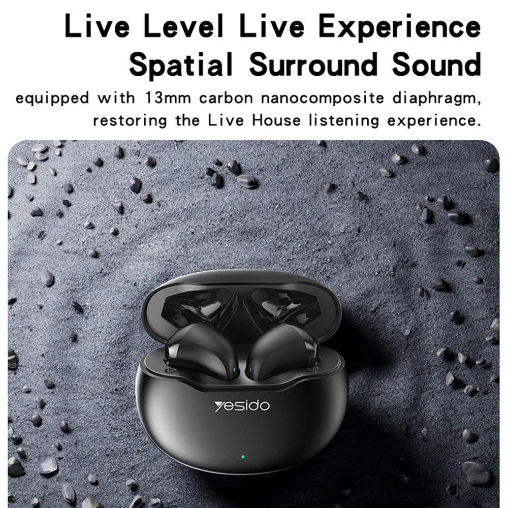 Handsfree Bluetooth Yesido TWS21, TWS, Zwart