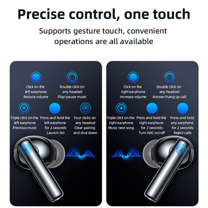 Handsfree Bluetooth Yesido TWS23, TWS, ANC, Black