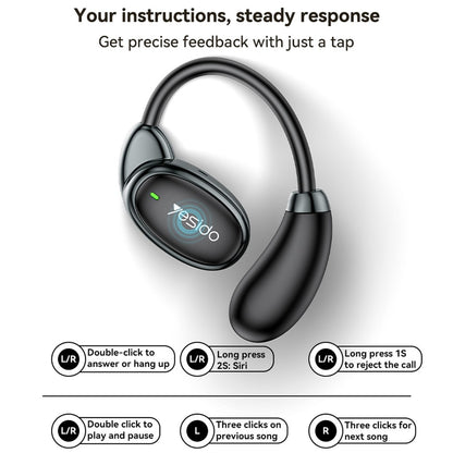 Kit mains libres Bluetooth Yesido YSP19 BL, TWS, Noir