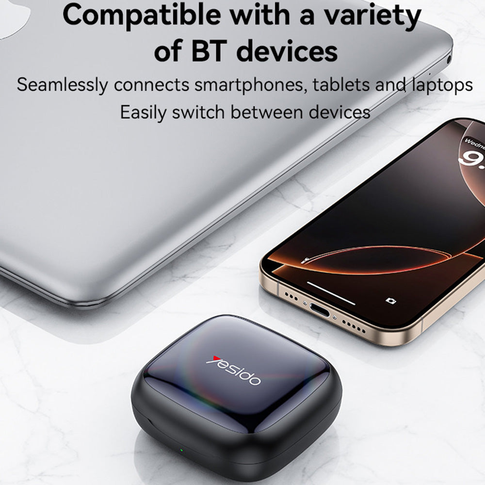 Handsfree Bluetooth Yesido YSP24, TWS, Zwart