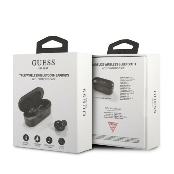Handsfree Bluetooth Guess Classic Logo, TWS, Zwart