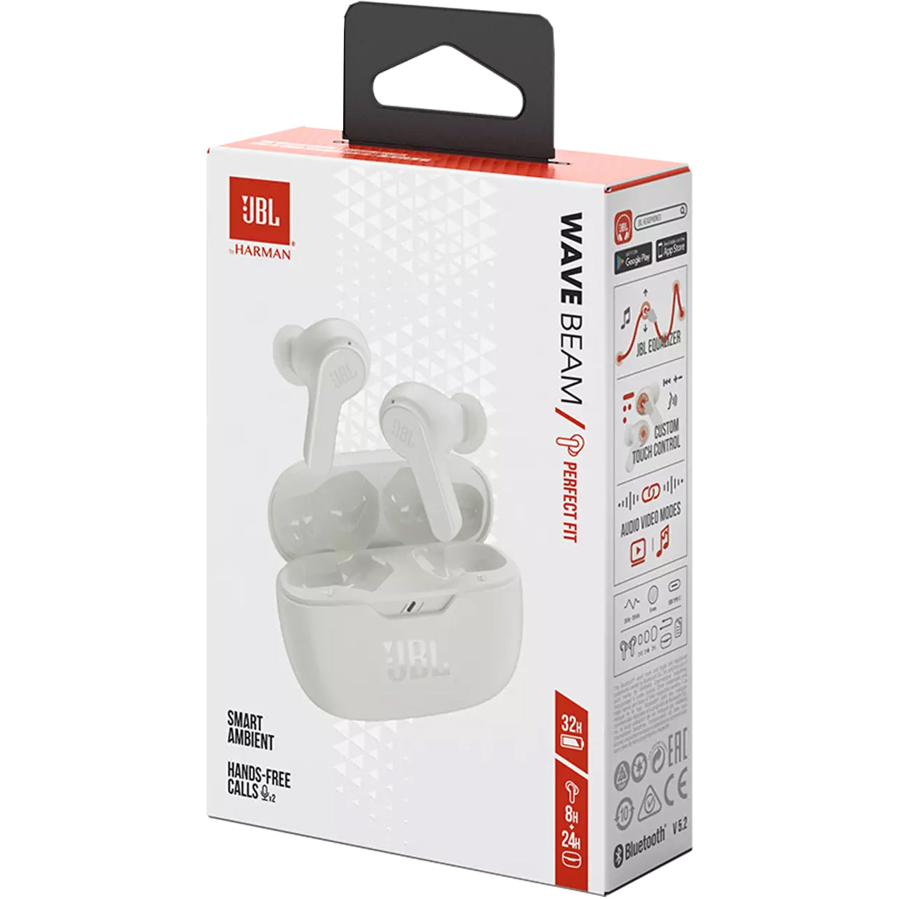 Handsfree Bluetooth JBL Wave Beam, TWS, Wit JBLWBEAMWHT