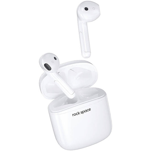 Kit mains libres Bluetooth Rock Space EB100, TWS, Blanc