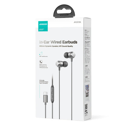 Handsfree USB-C Joyroom JR-EC06, Grau
