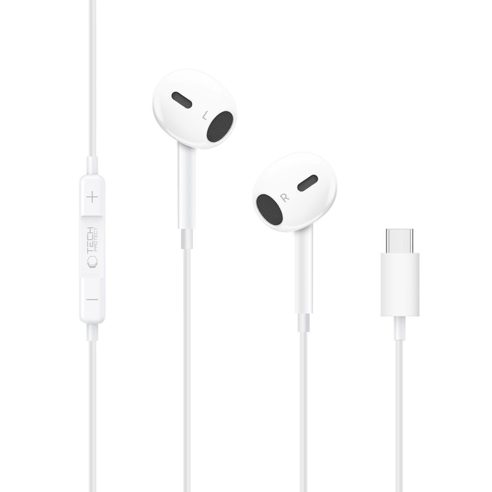 Handsfree USB-C Tech-Protect Ultraboost Core G2, Weiß
