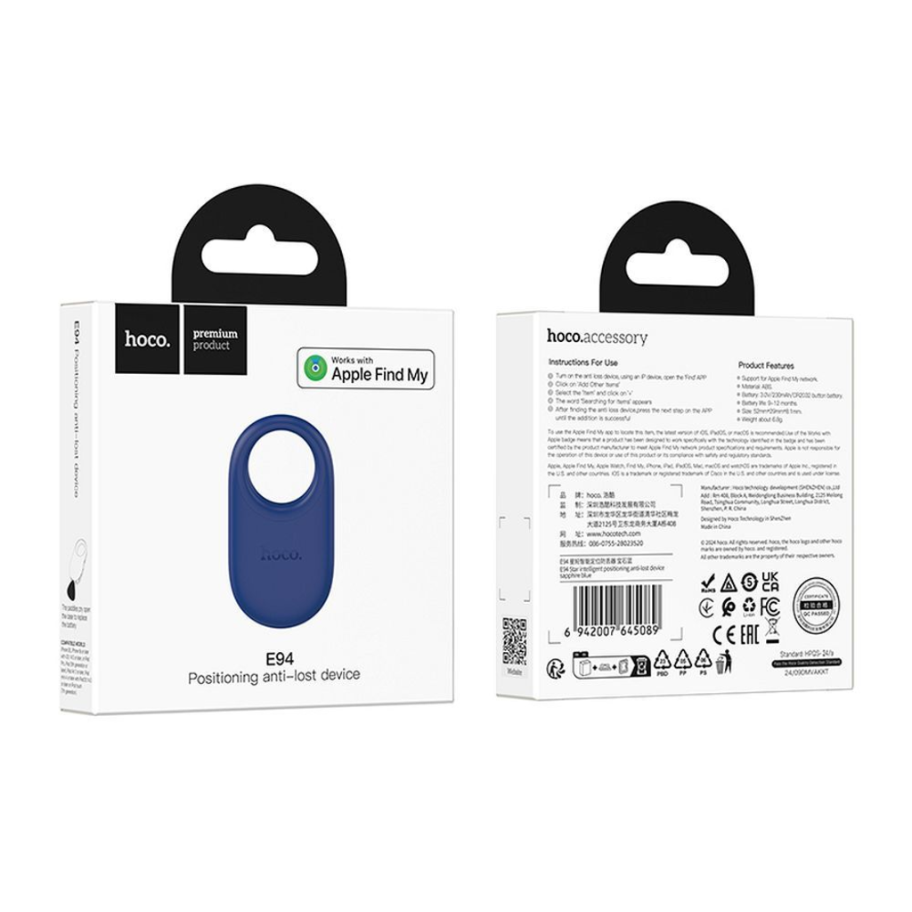 HOCO SmartTag E94 für iOS Series, Marineblau