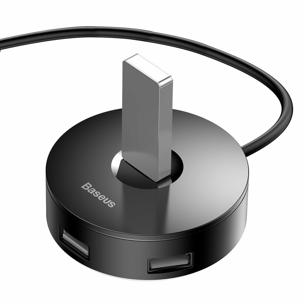 Baseus ronde USB-hub, 3 x USB-A - 1 x USB-A 3.0, 1m, Zwart CAHUB-U01 CAHUB-U01