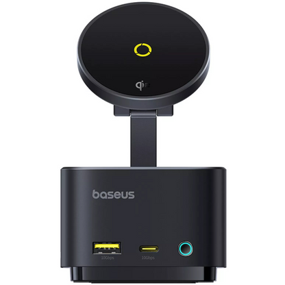 Multifunktionaler Hub Baseus MagPro II 7in1, 1 x USB-A - 2 x USB-C - 1 x HDMI - 1 x QI - 1 x SD - 1 x microSD, Schwarz Neu versiegelt B00072900121-00