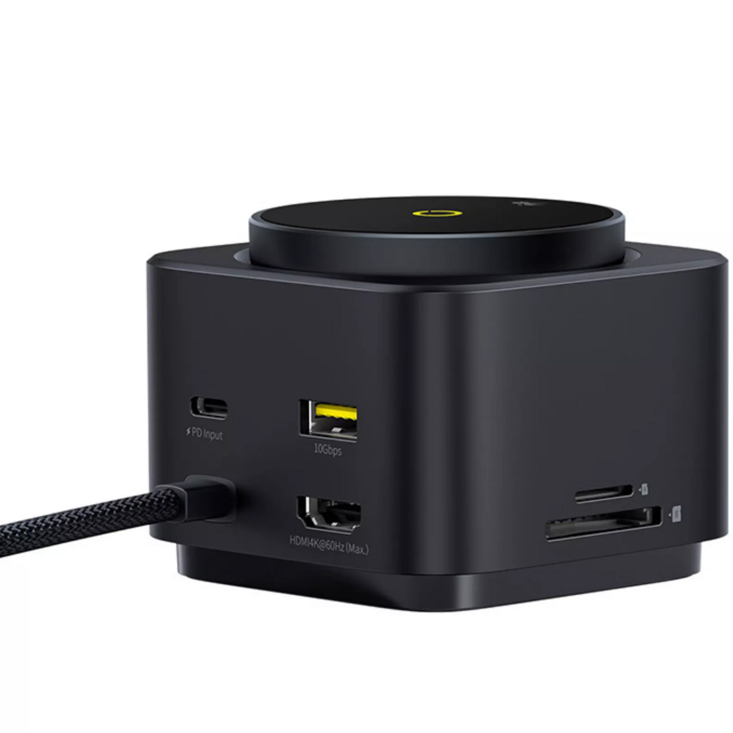 Multifunktionaler Hub Baseus MagPro II 7in1, 1 x USB-A - 2 x USB-C - 1 x HDMI - 1 x QI - 1 x SD - 1 x microSD, Schwarz Neu versiegelt B00072900121-00