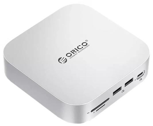 Multifunktionaler Hub Orico MiniLink M48PR für Apple Mac Mini M4, 9in1, Silber