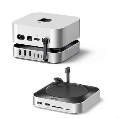 Multifunktionaler UGREEN CM841A (95094) Hub für Apple Mac Mini M4 / Pro, 10in1, Grau