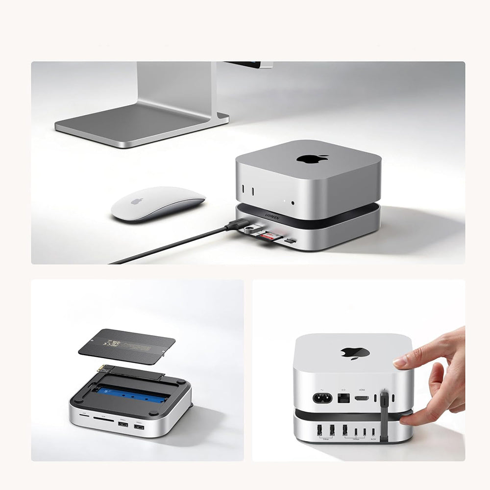 Multifunktionaler UGREEN CM841A (95094) Hub für Apple Mac Mini M4 / Pro, 10in1, Grau