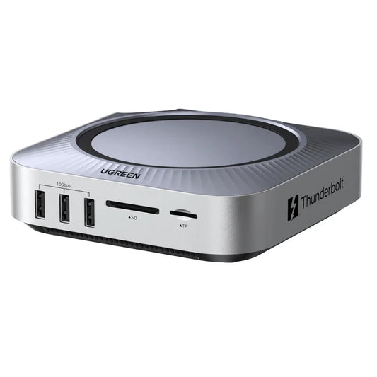 UGREEN Revodok Maxidok multifunctionele hub (85883EU) voor Apple Mac Mini M4 / Mini M4 Pro, 10-in-1, zilver