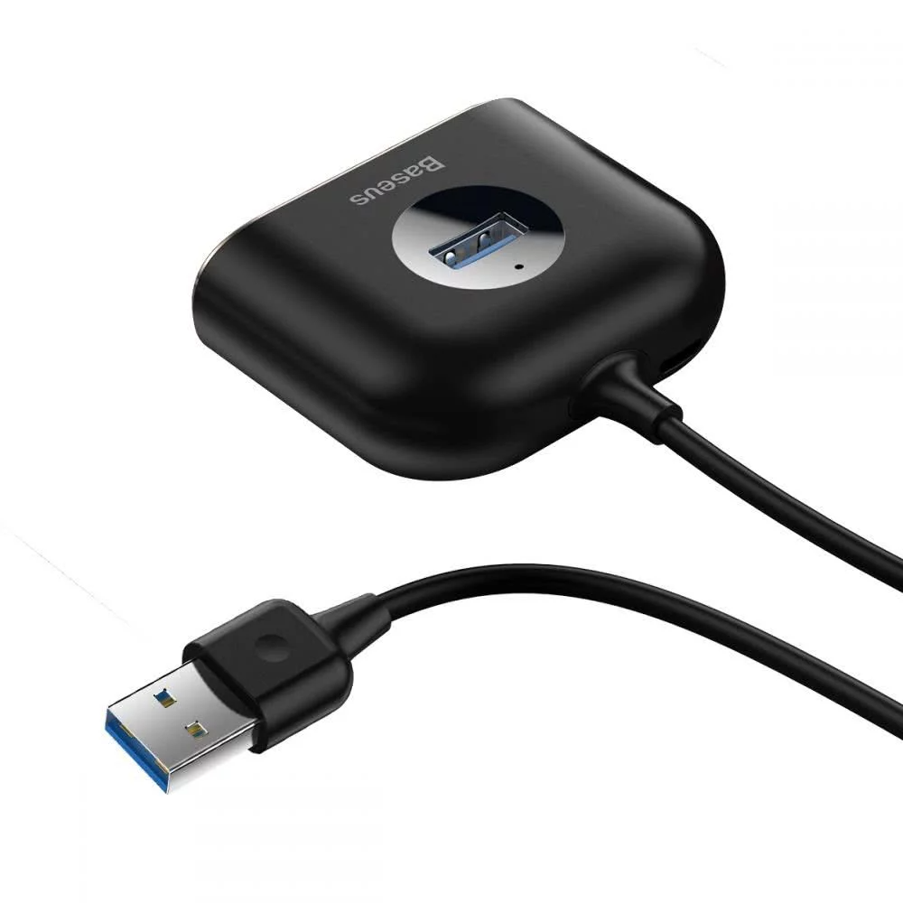 Hub USB Baseus Square, 1 x USB-A 3.0 - 3 x USB-A, Noir CAHUB-AY01