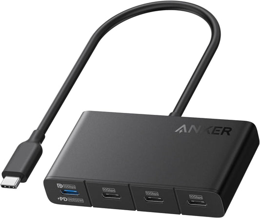 Anker USB-C Hub, 4 x USB-C, Schwarz A8340GA1