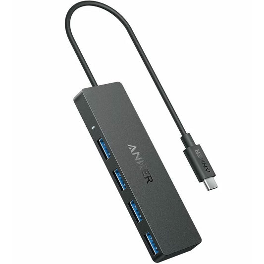 Anker USB-C hub, 4 x USB-A 3.0, zwart A8309G11 