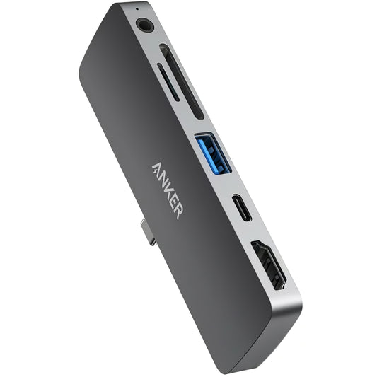 USB-C Hub Anker PowerExpand Direct voor Apple iPad Pro 11 / Pro 12.9, 1 x USB-C - 1 x USB-A - 1 x HDMI - 1 x 3,5 mm aansluiting - 1 x SD - 1 x microSD, Grijs