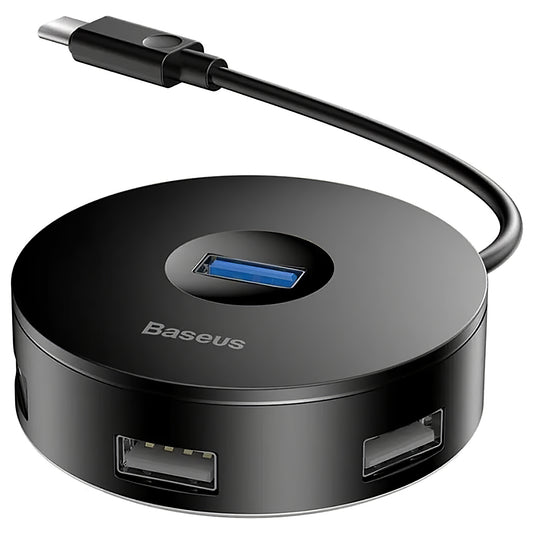 Baseus AirJoy USB-C Hub, 3 x USB-A - 1 x USB-A 3.0, Zwart CAHUB-G01 CAHUB-G01 