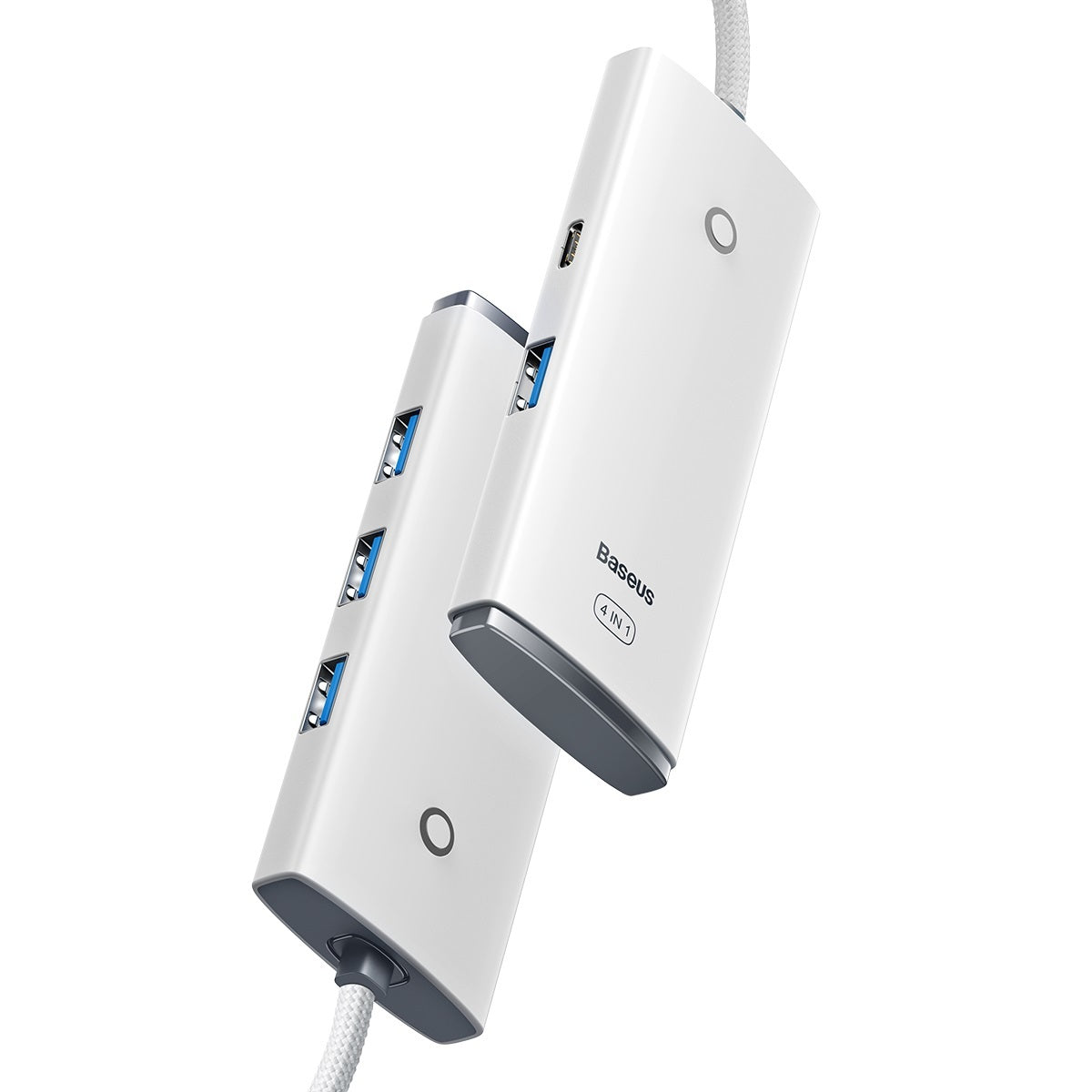 USB-C Hub Baseus Lite, 4 x USB-A 3.2, 2m, Wit