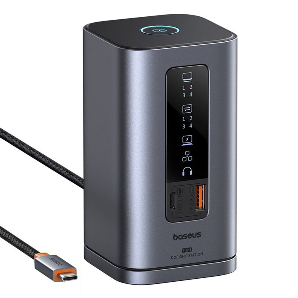 Hub USB-C Baseus SpaceMate, 11en1, Gris B00568101813-00