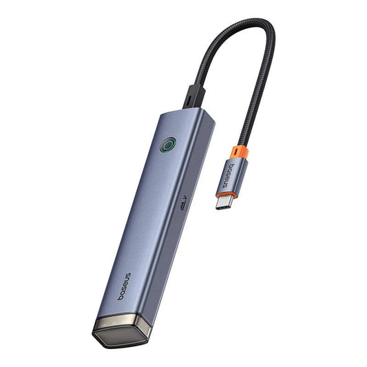 Hub USB-C Baseus UltraJoy, 2 x USB-A 3.0 - 1 x USB-A - 2 x USB-C - 1 x HDMI, Grau B00052802811-02