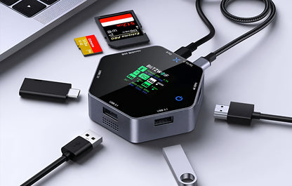 Hub USB-C BlitzWolf BW-TH16, 8 en 1, Gris