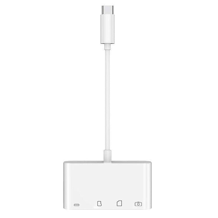 Hub USB-C OEM NK108LTC, 1 x USB-A - 1 x USB-C - 1 x SD - 1 x microSD, Blanc 