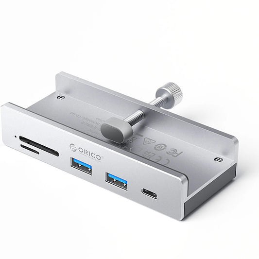 Hub USB-C Orico MH5PC Clamp, 2 x USB-A 3.2 - 1 x USB-C - 1 x SD - 1 x microSD, Zilver