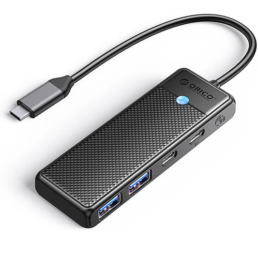 Hub USB-C Orico PAPW2AC-C3, 2 x USB-A 3.0 - 2 x USB-C, Zwart
