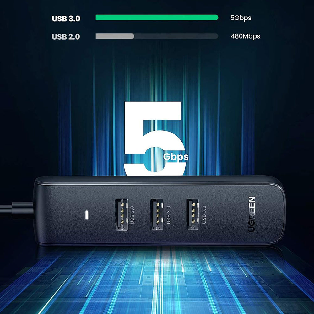 USB-C Hub UGREEN CM416 (10916), 4 x USB-A 3.0, Schwarz
