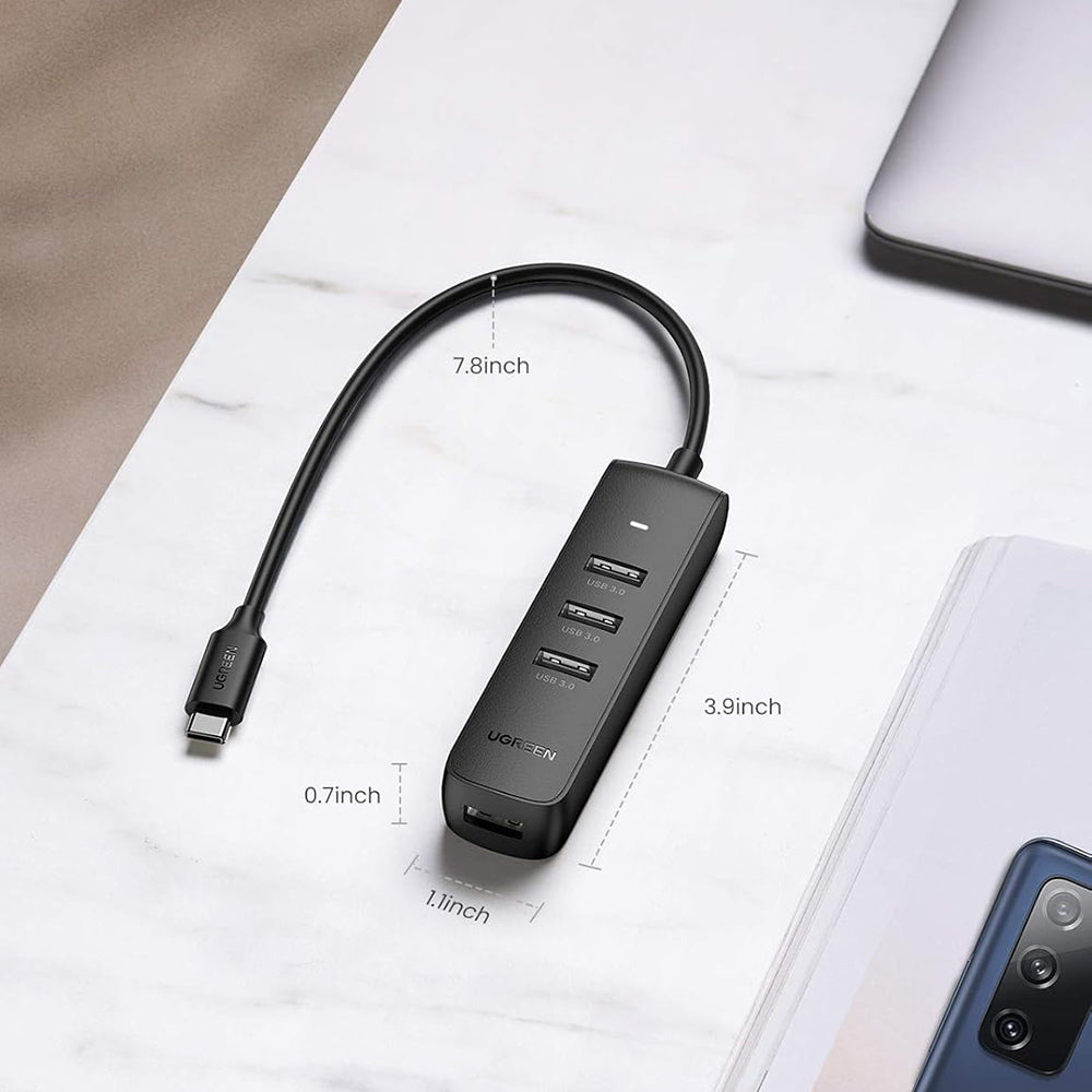 USB-C Hub UGREEN CM416 (10916), 4 x USB-A 3.0, Schwarz