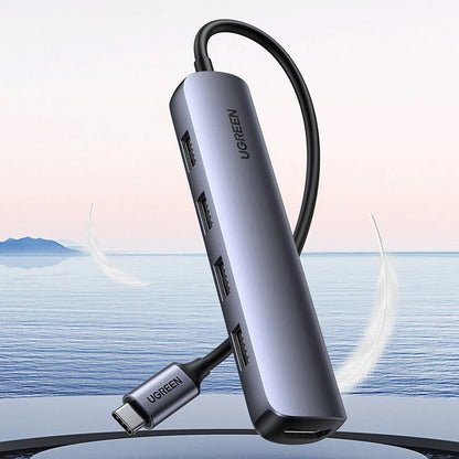 UGREEN CM417 USB-C Hub, 4 x USB-A 3.2 - 1 x HDMI, Gray
